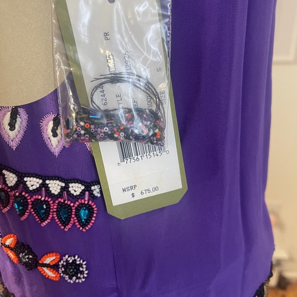 Gorgeous HAND BEADED silk top - Picture 3 of 6